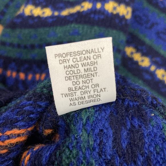 Brooks Brothers Fair Isle Wool Sweater Mens L Made In UK Nordic - Picture 8 of 12